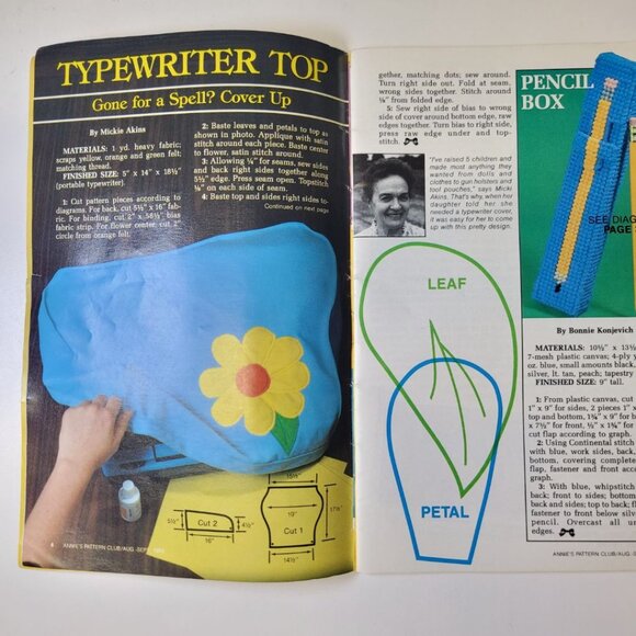 Annies Pattern Club No 22 Needle Craft Newsletter Booklet Hooked Pillow 1983 - Picture 5 of 9